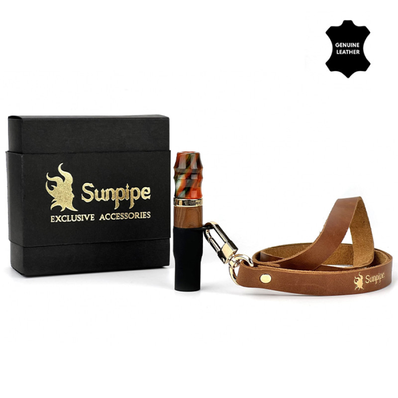 Персональный мундштук Sunpipe Premium Leather Brown Персональный мундштук Sunpipe Premium Leather Brown