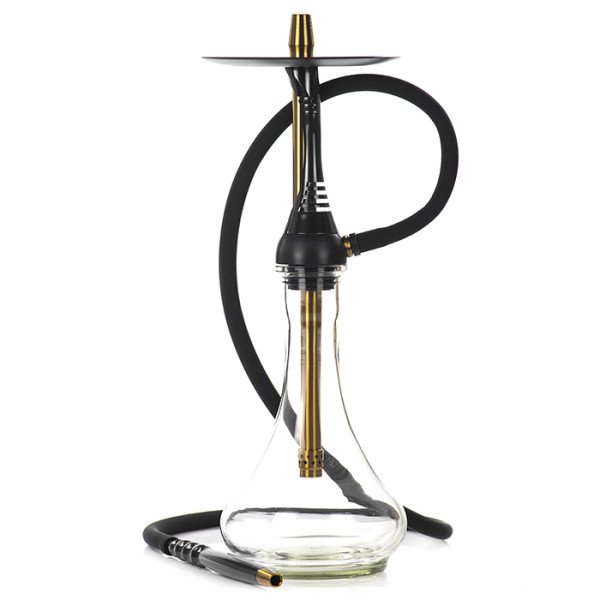 Кальян Alpha Hookah Model S Replica Black с колбой Drop Clear 45 см