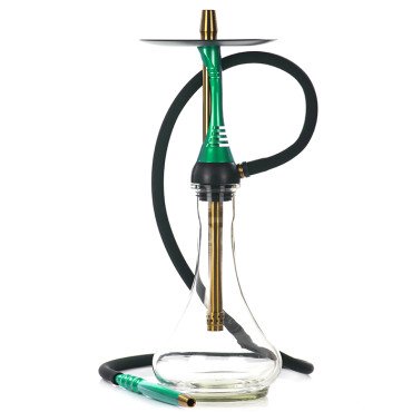 Кальян Alpha Hookah Model S Replica Green з колбою Drop Clear 45 см