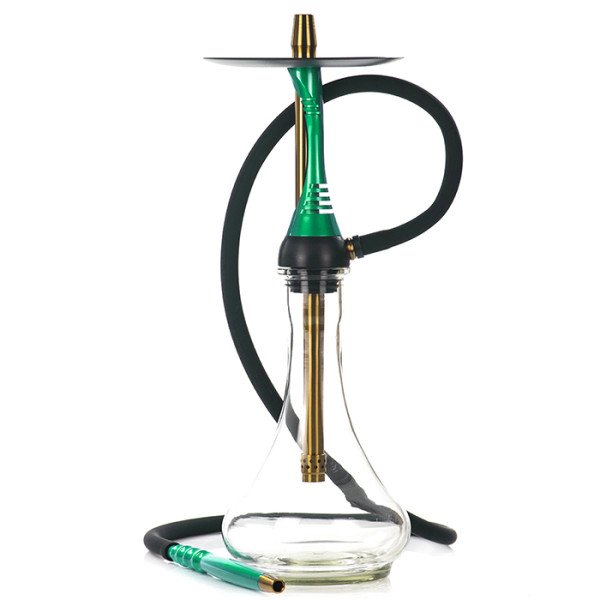 Кальян Alpha Hookah Model S Replica Green з колбою Drop Clear 45 см