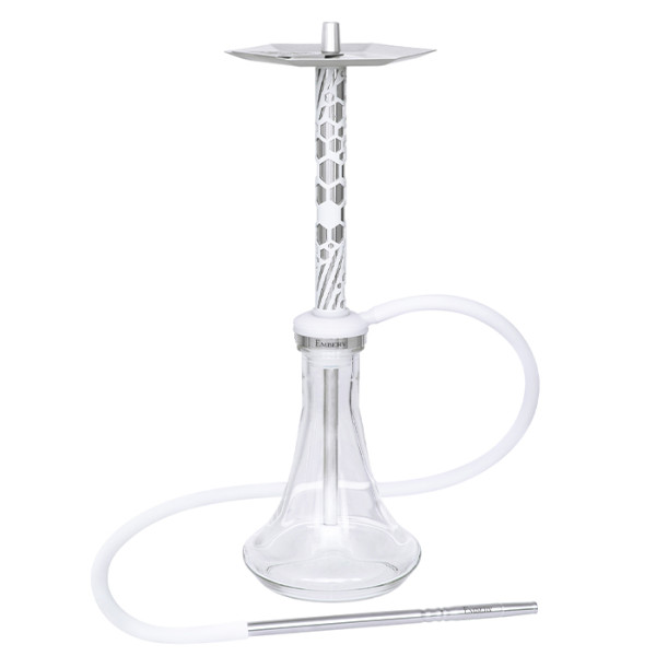 Кальян Embery MONO-H 4.0 Silver-Snow с колбой Embery Clear 63 см