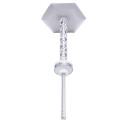 Кальян Embery MONO-H 4.0 Silver-Snow з колбою Embery Clear 63 см