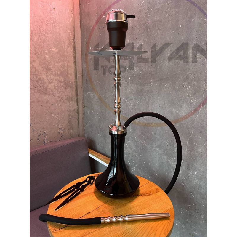 Кальян Sky Hookah Classic Silver в полном комплекте на колбе Craft Black 65 см Кальян Sky Hookah Classic Silver в полном комплекте на колбе Craft Black 65 см