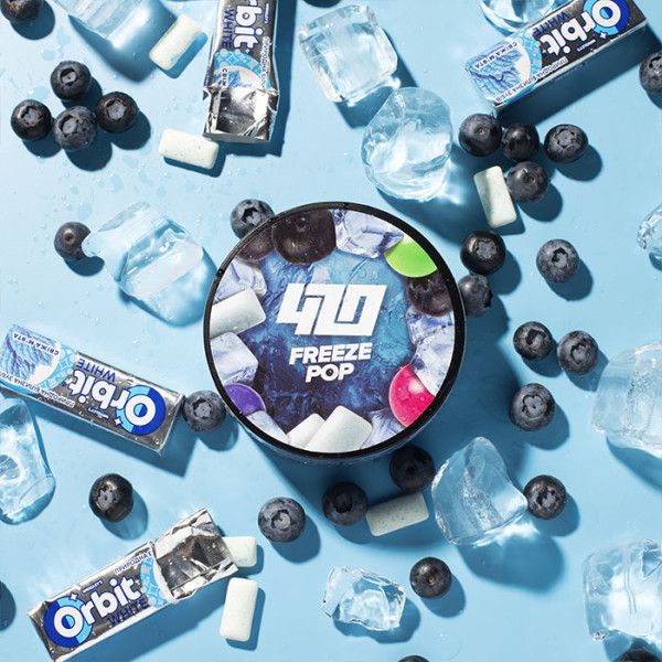 Табак 420 Classic Frost Line Freeze pop (Орбит, Черника, Жвачка) 100 г