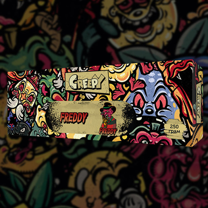 Тютюн Creepy Freddy (Ківі, Полуниця, Грейпфрут) 250 г Тютюн Creepy Freddy (Ківі, Полуниця, Грейпфрут) 250 г