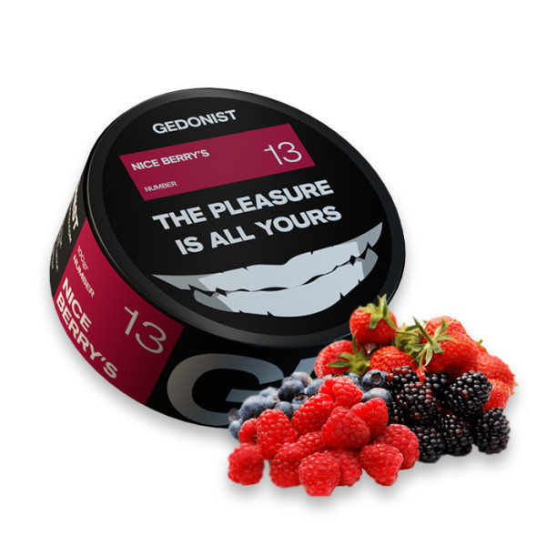 Табак Gedonist Nice berry's № 13 (Микс кисло-сладких ягод) 100 г