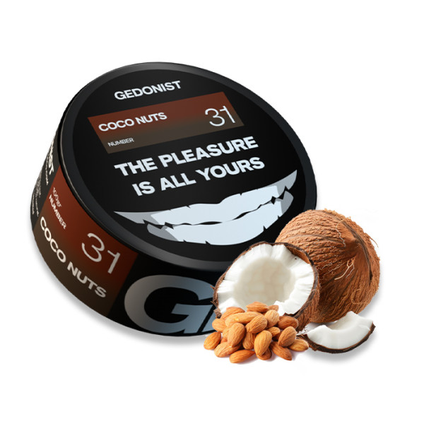 Тютюн Gedonist Coco Nuts № 31 (Кокос, Горіх) 100 г