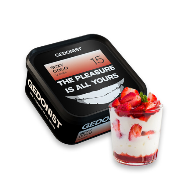 Табак Gedonist Sexy Coco № 15 (Кокосовый крем с клубникой) 200 г