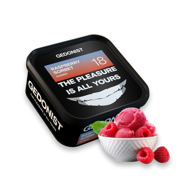 Табак Gedonist Raspberry sorbet № 18 (Малиновый сорбет) 200 г