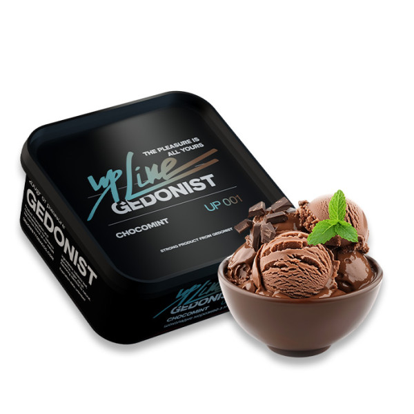 Тютюн Gedonist UPLine Choco Mint № 001 (Морозиво, Шоколад, М’ята) 200 г