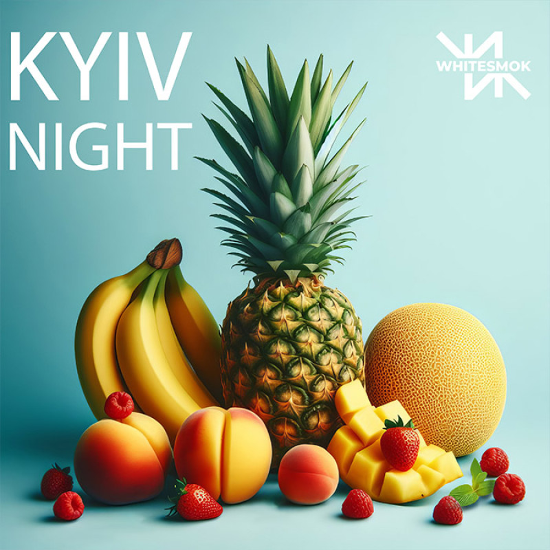 Табак WhiteSmok Kyiv Night (Ананас, Банан, Дыня, Клубника, Малина, Персик, Мята) 50 г Табак WhiteSmok Kyiv Night (Ананас, Банан, Дыня, Клубника, Малина, Персик, Мята) 50 г