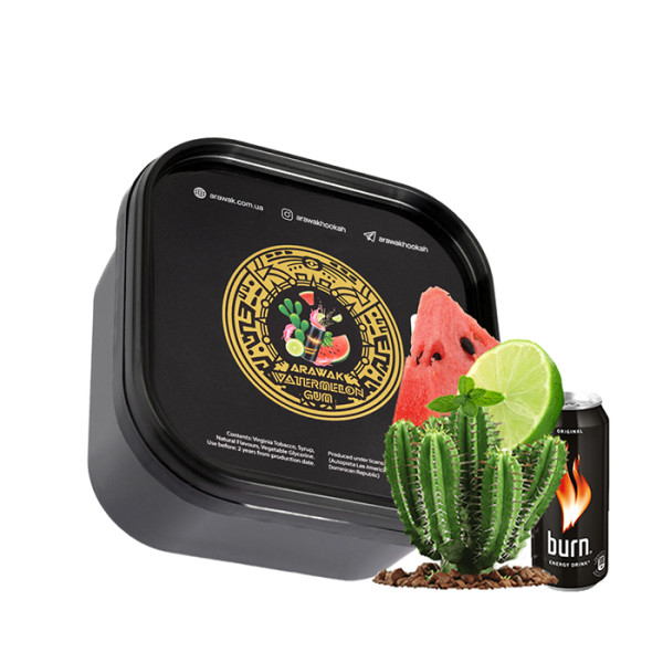 Табак Arawak Light Watermelon Gum (Арбуз, Берн, Кактус, Лайм) 200 г