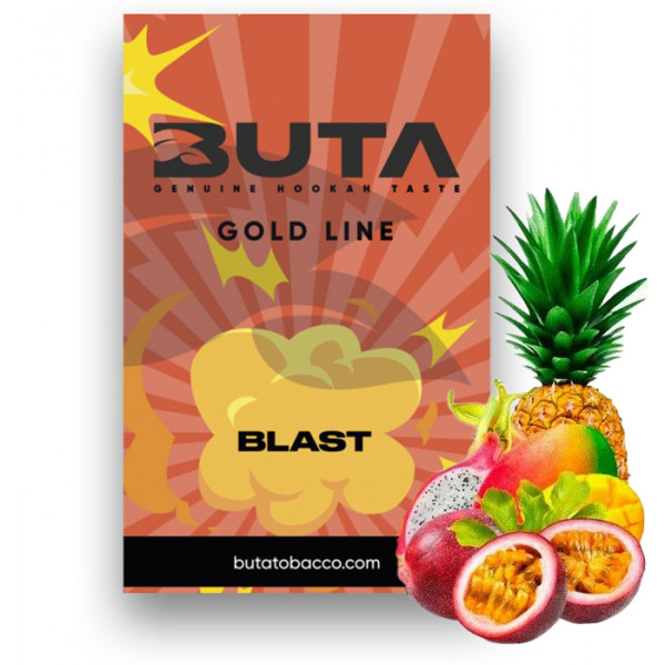 Табак Buta Gold Line Blast (Ананас, Манго, Маракуйя, Питайя) 50 г