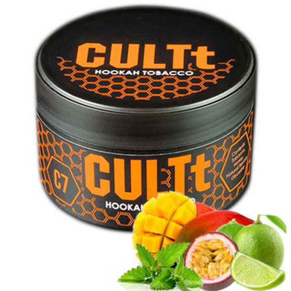 Табак CULTt C7 Lime Passion Fruit Mango Mint (Лайм, Мята, Маракуйя, Манго) 100 г