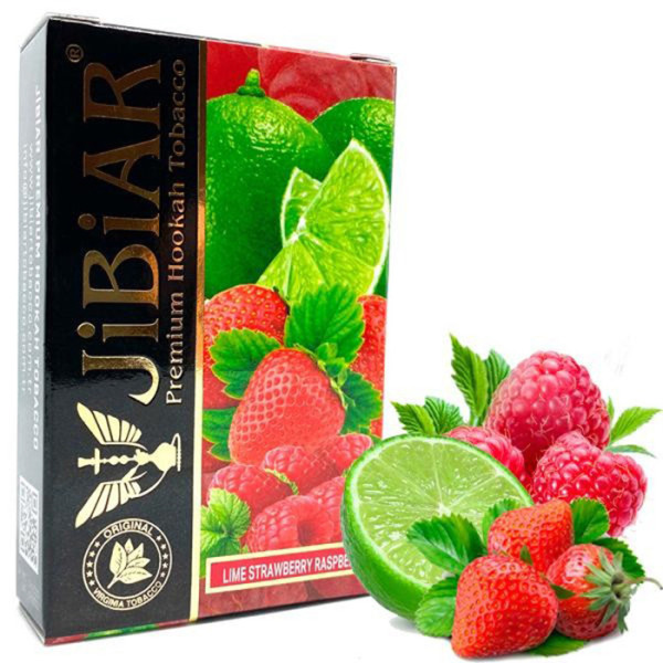 Табак Jibiar Lime strawberry raspberry (Клубника, Лайм, Малина) 50 г