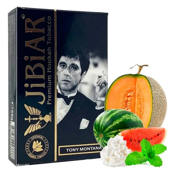 Табак Jibiar Tony Montana (Арбуз, Дыня, Мята, Сливки) 50 г