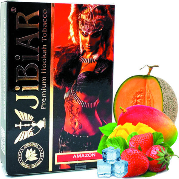 Табак Jibiar Amazon (Дыня, Лед, Манго, Клубника) 50 г