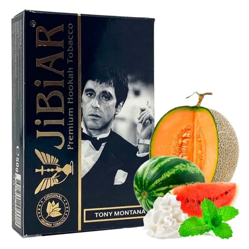 Табак Jibiar Tony Montana (Арбуз, Дыня, Мята, Сливки) 50 г