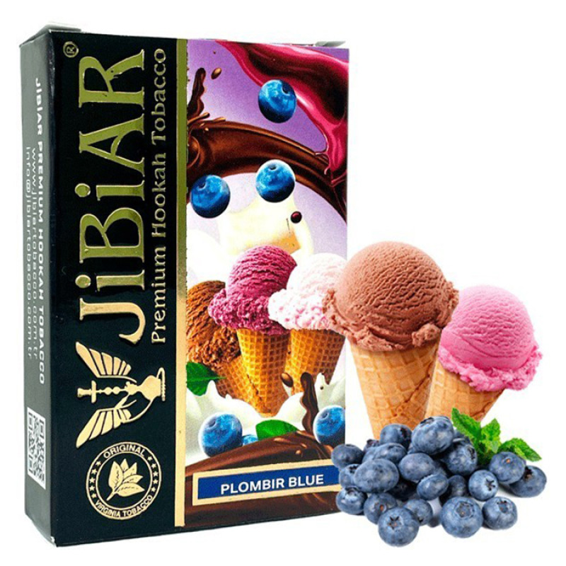 Табак Jibiar Plombir blue (Мороженое, Черника) 50 г