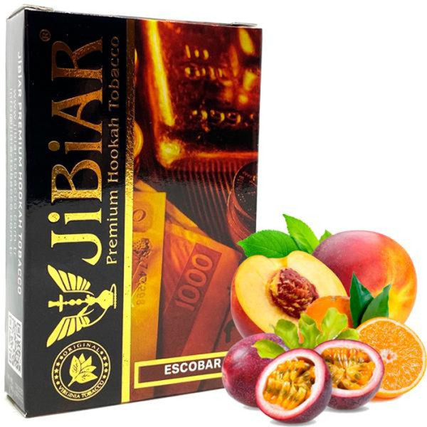 Тютюн Jibiar Escobar (Апельсин, Маракуя, Персик) 50 г