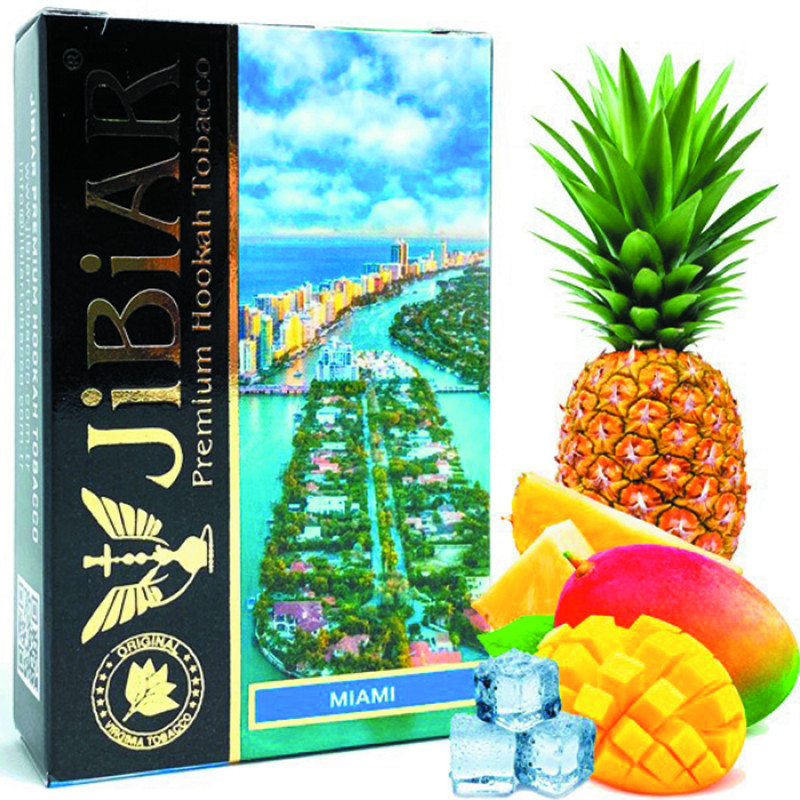 Тютюн Jibiar Miami (Ананас, Лід, Манго) 50 г Тютюн Jibiar Miami (Ананас, Лід, Манго) 50 г