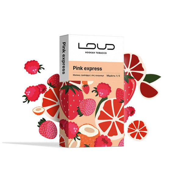 Табак Loud Light Line Pink Express (Малина, Грейпфрут, Личи, Клубника) 100 г