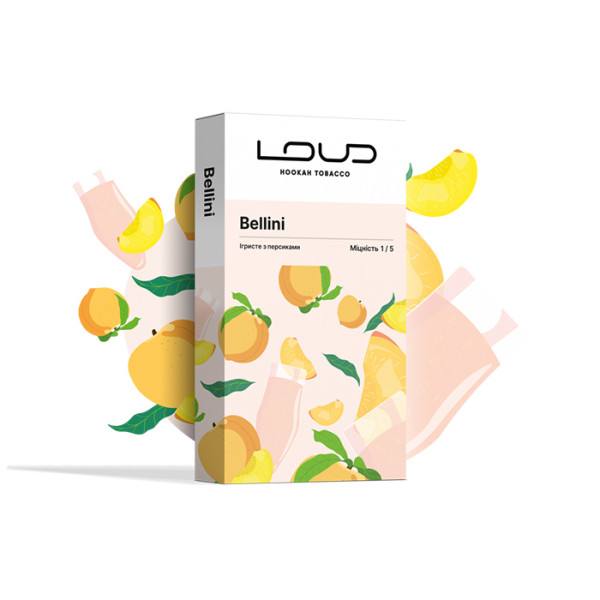 Тютюн Loud Light Line Bellini (Ігристе з персиками) 100 г
