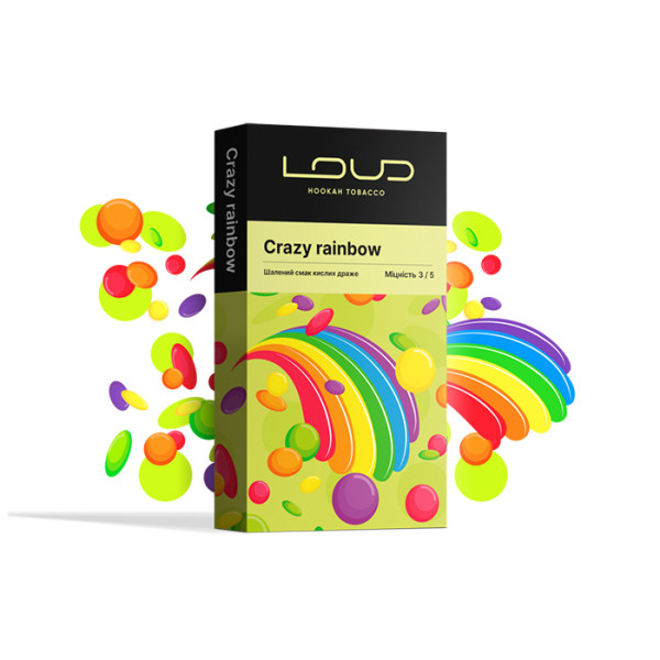 Тютюн Loud Dark Line Crazy Rainbow (Ківі, Малина, Цитрус) 100 г
