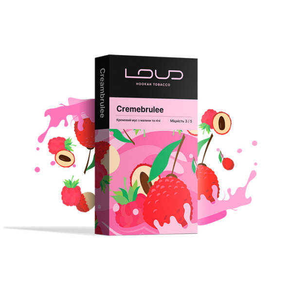 Табак Loud Dark Line Cremebrulee (Кремовый мусс из малины и личи) 100 г