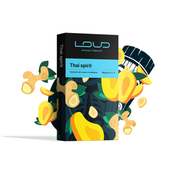 Табак Loud Dark Line Thai Spirit (Чай, Манго, Имбирь) 100 г