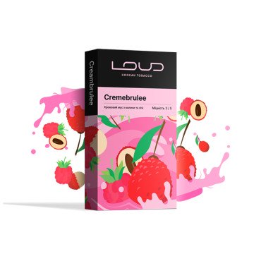 Табак Loud Dark Line Cremebrulee (Кремовый мусс из малины и личи) 100 г