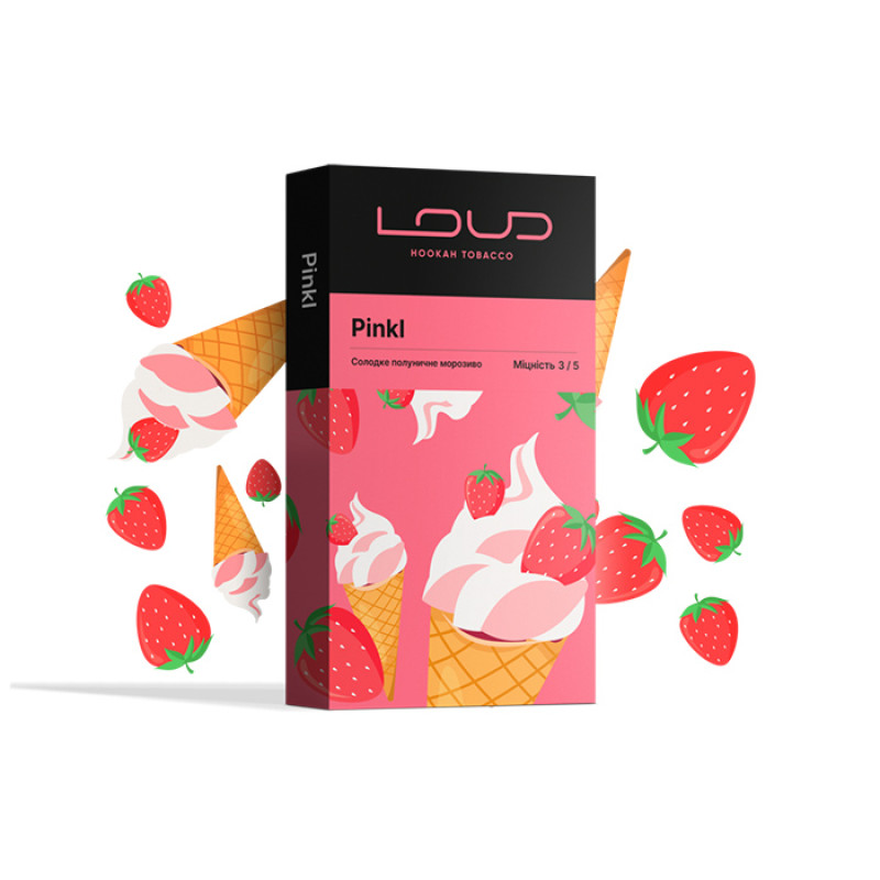 Табак Loud Dark Line Pinkl (Клубничный пломбир) 100 г Табак Loud Dark Line Pinkl (Клубничный пломбир) 100 г