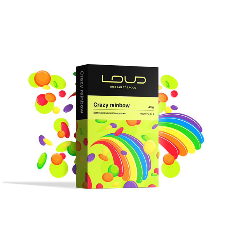 Тютюн Loud Dark Line Crazy Rainbow (Ківі, Малина, Цитрус) 40 г Тютюн Loud Dark Line Crazy Rainbow (Ківі, Малина, Цитрус) 40 г