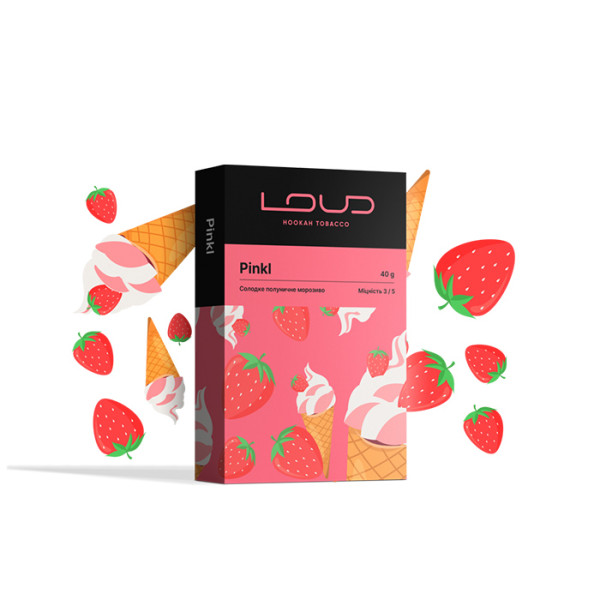 Табак Loud Dark Line Pinkl (Клубничный пломбир) 40 г