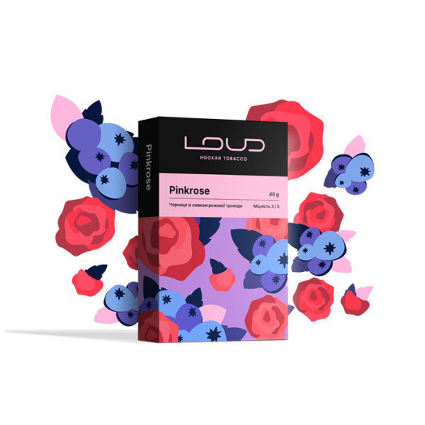 Табак Loud Dark Line Pinkrose (Черника, роза) 40 г