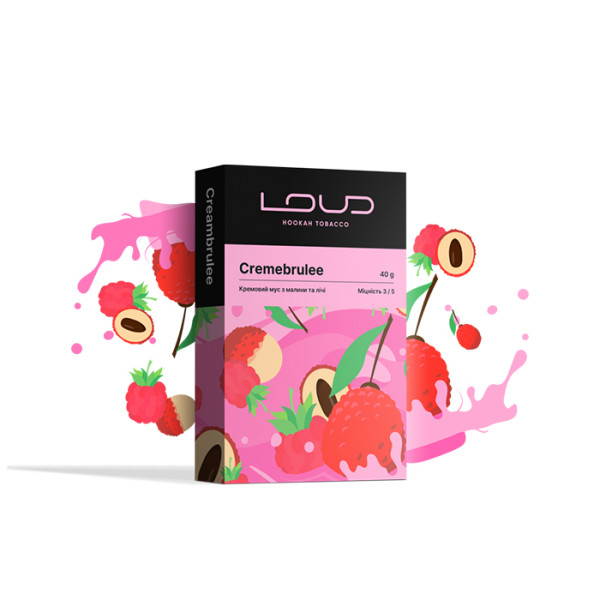 Табак Loud Dark Line Cremebrulee (Кремовый мусс из малины и личи) 40 г