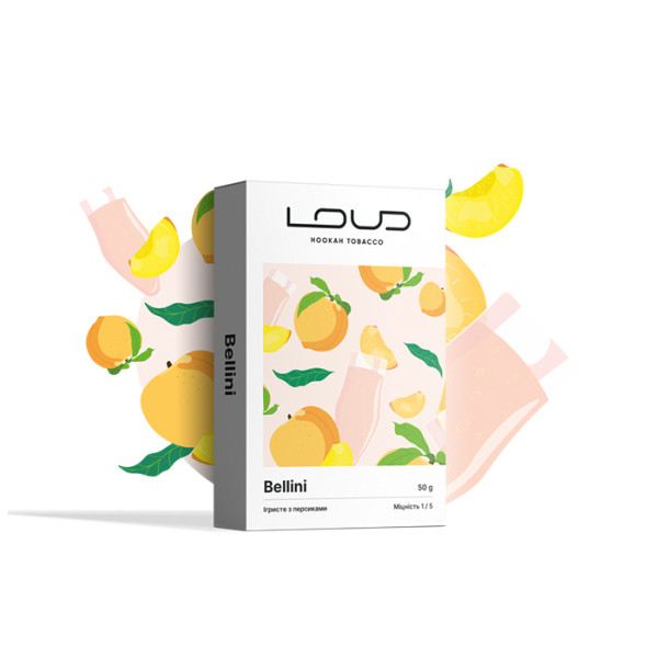 Табак Loud Light Line Bellini (Игристое с персиками) 50 г