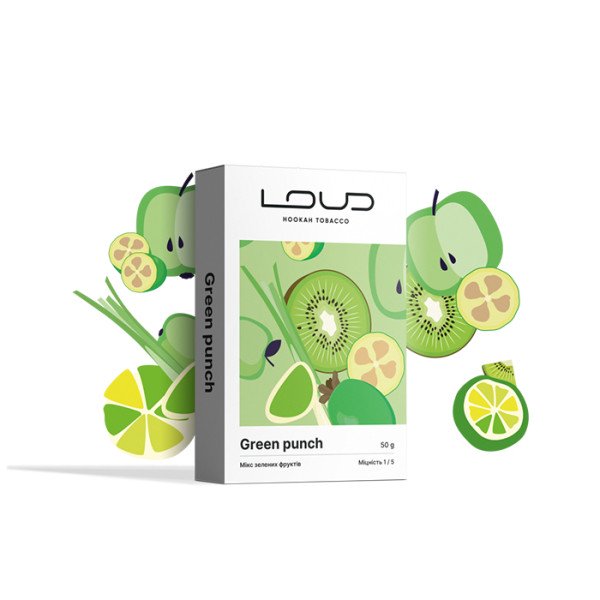 Табак Loud Light Line Green Punch (Киви, Лемонграсс, Яблоко, Манго) 50 г