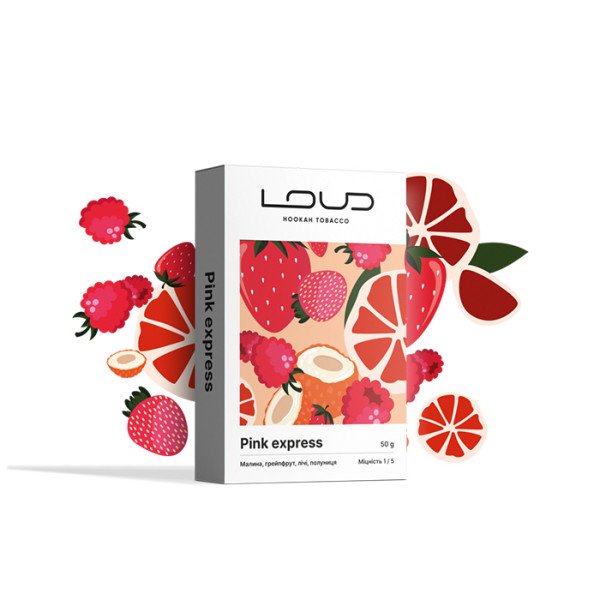 Табак Loud Light Line Pink Express (Малина, Грейпфрут, Личи, Клубника) 50 г