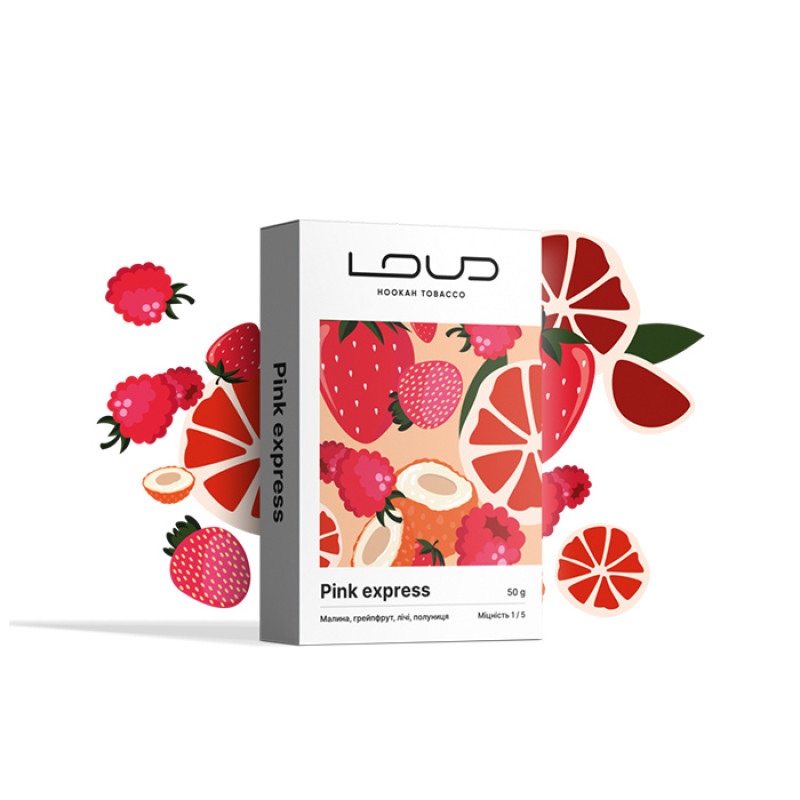 Табак Loud Light Line Pink Express (Малина, Грейпфрут, Личи, Клубника) 50 г Табак Loud Light Line Pink Express (Малина, Грейпфрут, Личи, Клубника) 50 г