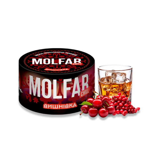 Тютюн Molfar Chill Line Вишнівка (Віскі, Вишня, Журавлина) 200 г