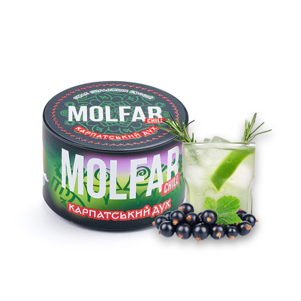 Тютюн Molfar Chill Line Карпатський Дух (Джин, Чорна смородина, Ялина) 200 г