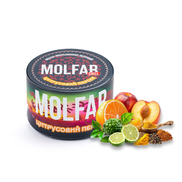 Табак Molfar Chill Line Цитрусовый Персик (Апельсин, Персик, Бергамот, Специи) 200 г
