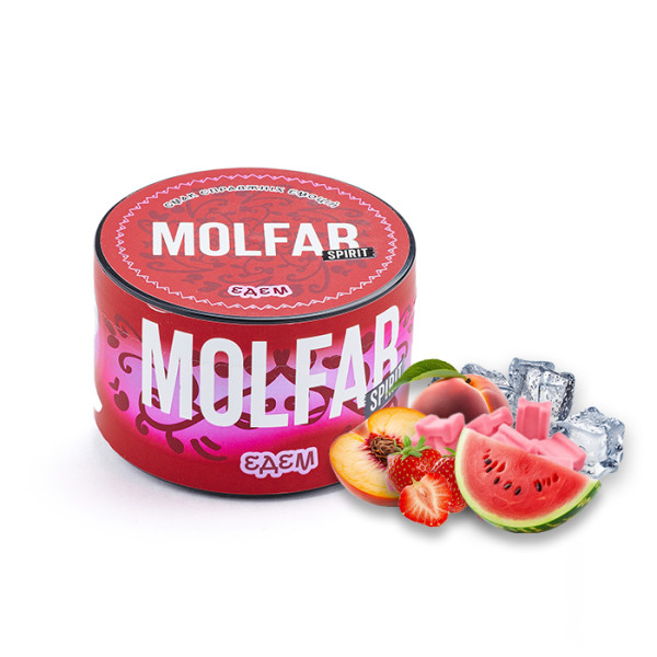 Табак Molfar Spirit Line Едем (Персик, Арбуз, Клубника, Жвачка, Лед) 200 г