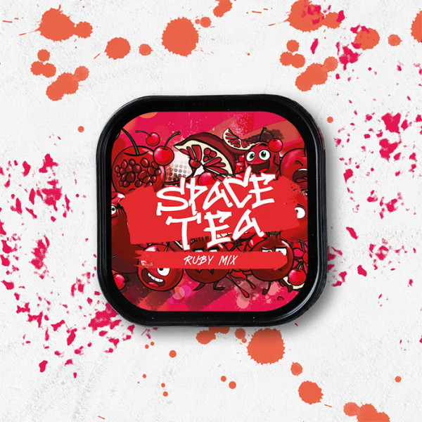 Безникотиновая смесь Space Tea Ruby Mix (Гранат, Вишня) 100 г