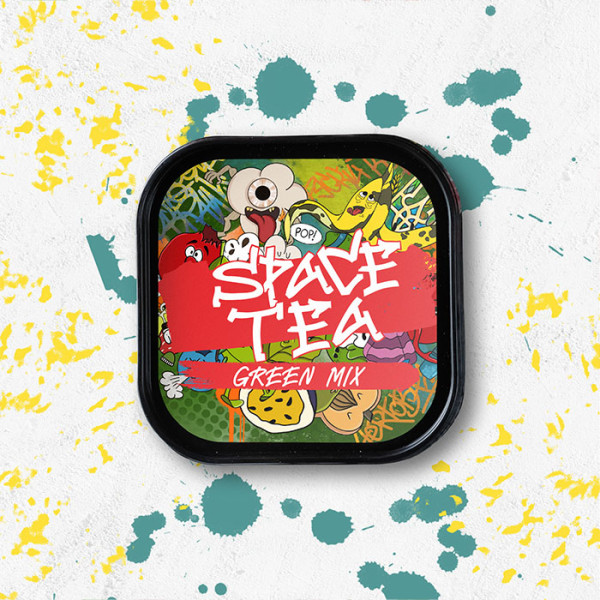 Безнікотинова суміш Space Tea Green Mix (Яблуко, Ківі, Цитрус, М'ята) 250 г