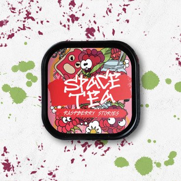 Безникотиновая смесь Space Tea Raspberry stories (Малина) 100 г