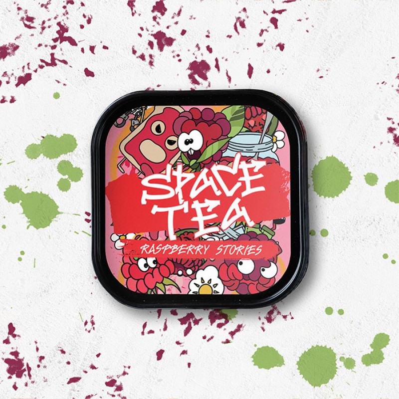 Безникотиновая смесь Space Tea Raspberry stories (Малина) 250 г