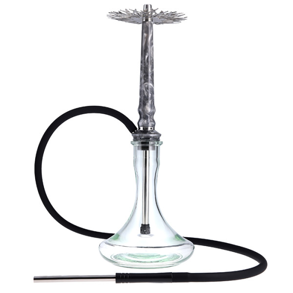 Кальян Tiaga Hookah Astra Crystal Silver на колбе Craft Clear 57 см