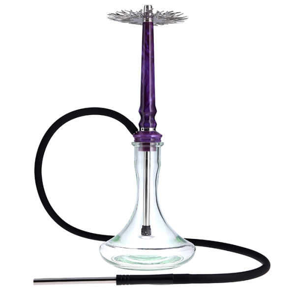 Кальян Tiaga Hookah Astra Crystal Purple на колбі Craft Clear 57 см